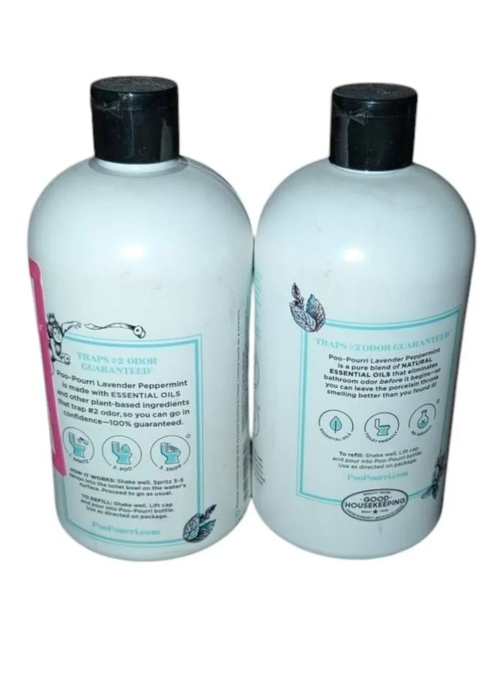 NEW Set 2 Poo-Pourri Before You Go Toilet Spray Refill Lavender Peppermint 16oz